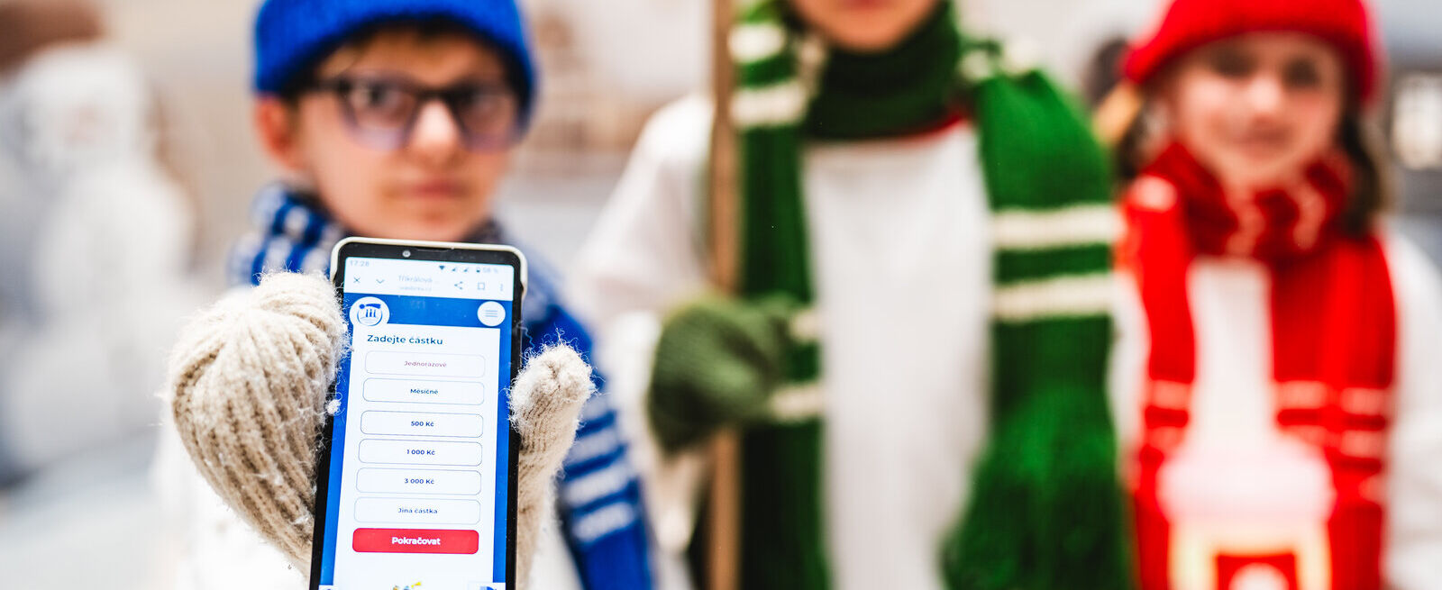 Informace o darování přes Online kasičku